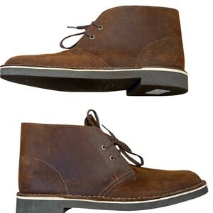 Clarks Men's Leather Bushacre 3 Chukka Boots Dark Brown Size 9